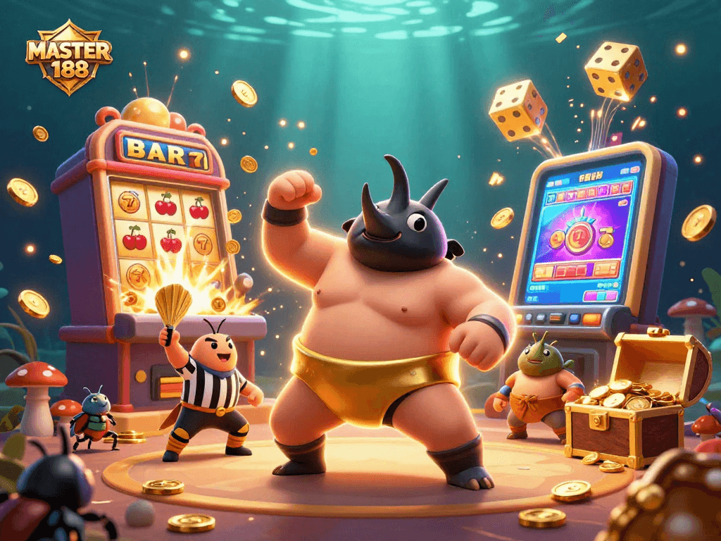 Experience thrilling gameplay at MASTER188 with vibrant slot machines and engaging characters.
