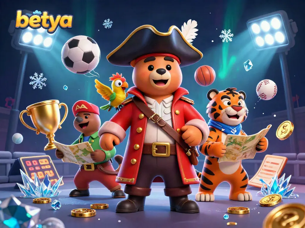 Bet on la plateforme de paris sportifs betya with thrilling 3D sports betting characters depicted in action.