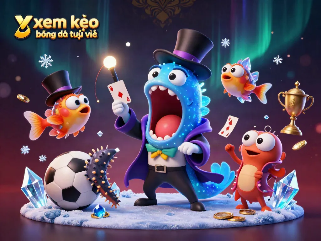 Xem kèo bóng đá trực tuyến với biểu diễn 3D đặc sắc từ những sinh vật biển tại một sòng bạc ảo