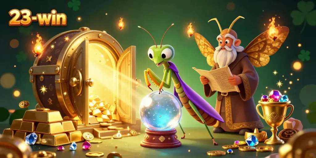 Experience the exciting realm of 23-win, where fortune blends with fun in this vibrant casino scene.