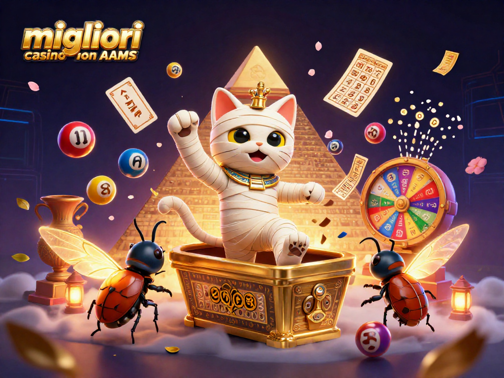 gioca nei migliori casino non AAMS con l'affascinante gatto mummia egiziano e simboli fortunati