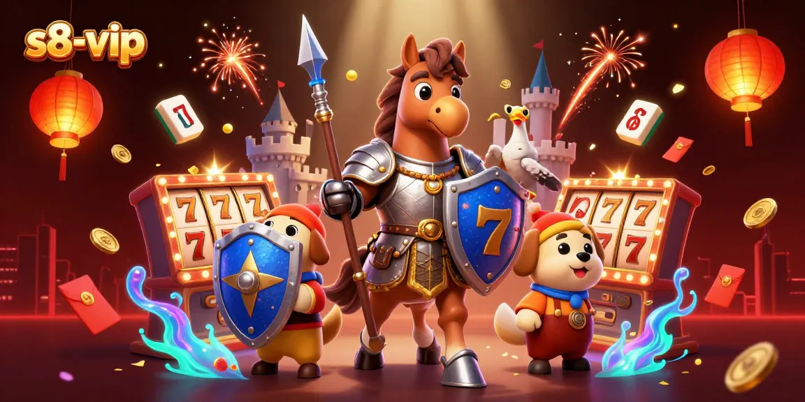 Engage in thrilling gameplay at s8-vip with a spirited knight, a puppy, and a glorious falcon.