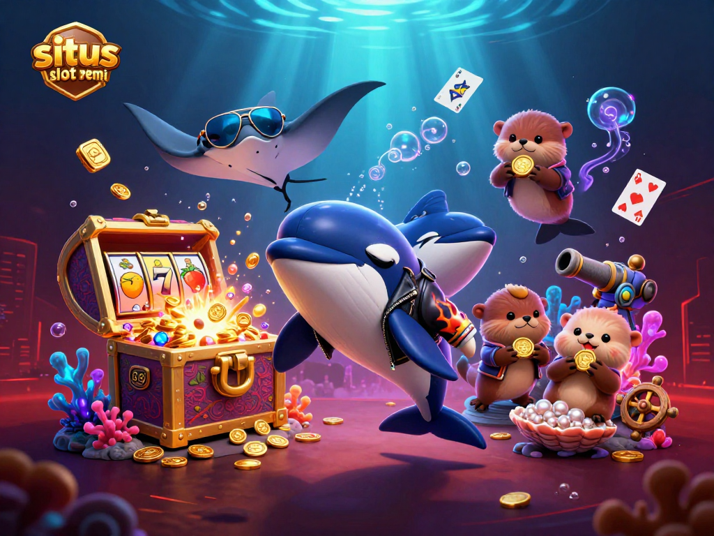 Play thrilling slot gaming action with situs slot resmi through an imaginative underwater scene.