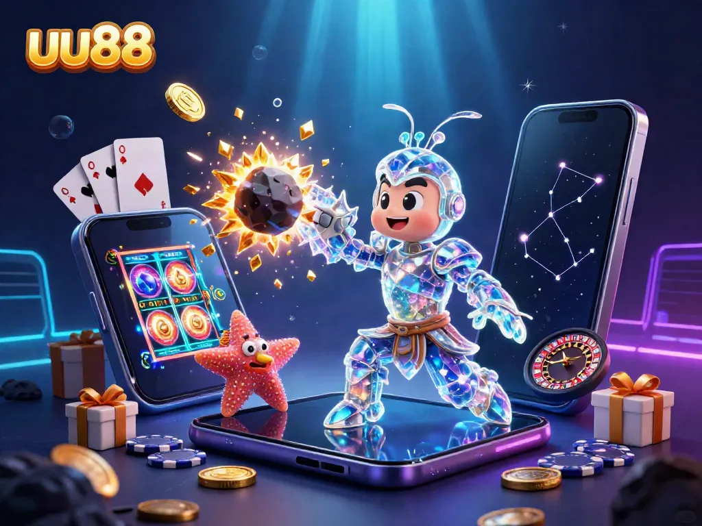 Experience exhilarating gaming action with uu88, featuring vibrant slot games and thrilling cosmic visuals.