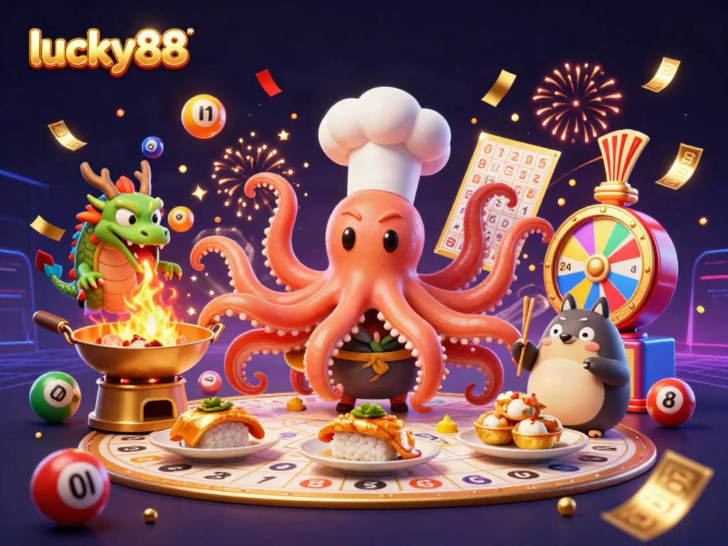 Experience the action-packed world of lucky88 with vibrant illustrations of characters and dynamic gaming elements.