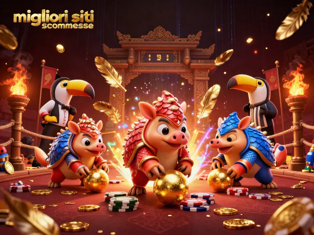 Scopri i migliori siti scommesse mentre i pangolini si sfidano in un'arena di gioco.