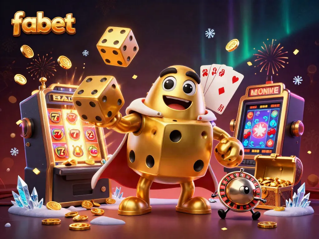 Experience fabet's thrilling features with a dynamic 3D slot machine exploding in coins.