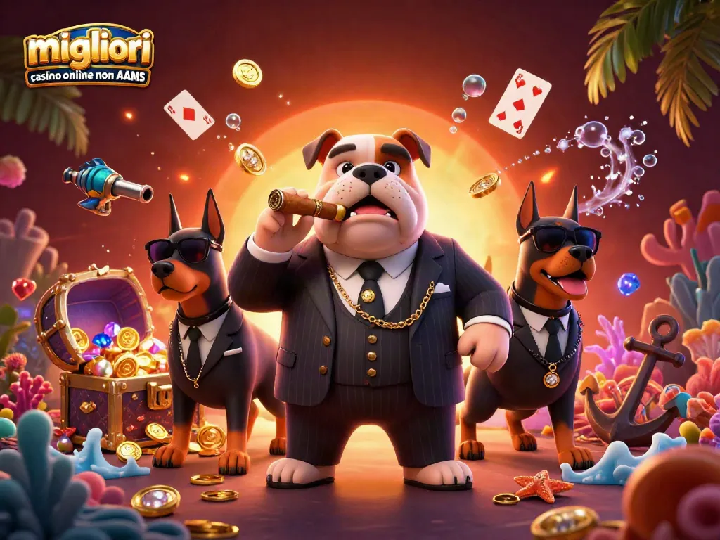 Gioca nei migliori casino online non AAMS con questa colorata illustrazione che cattura l'energia del gioco.