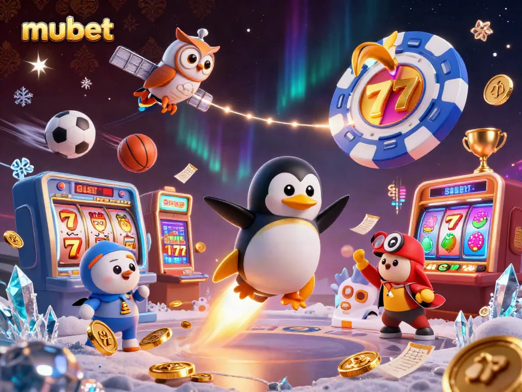 Engage with the thrilling mubet casino adventure featuring a golden penguin racing toward fortune!