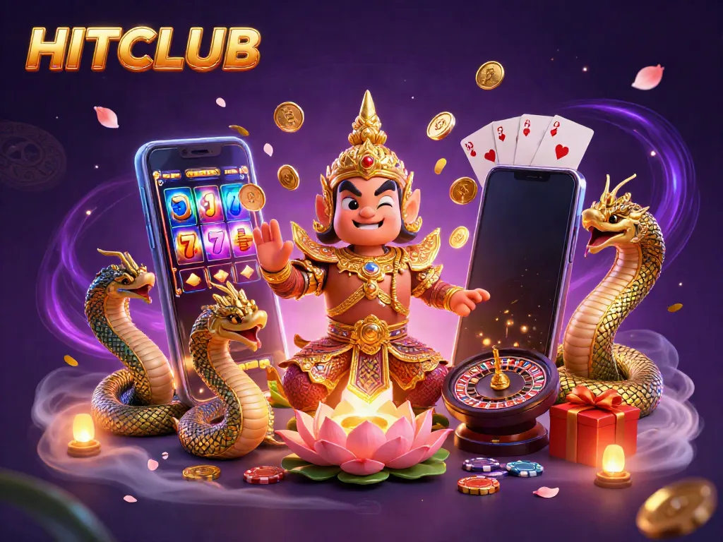 Experience thrilling gameplay at HITCLUB with vibrant slot machines and engaging casino elements.