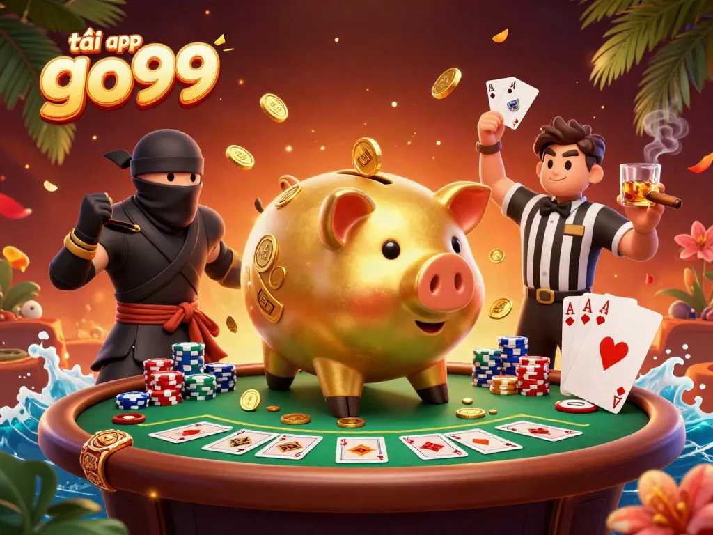 Experience the thrill of gaming with the tải app go99 featuring a dynamic casino scene.