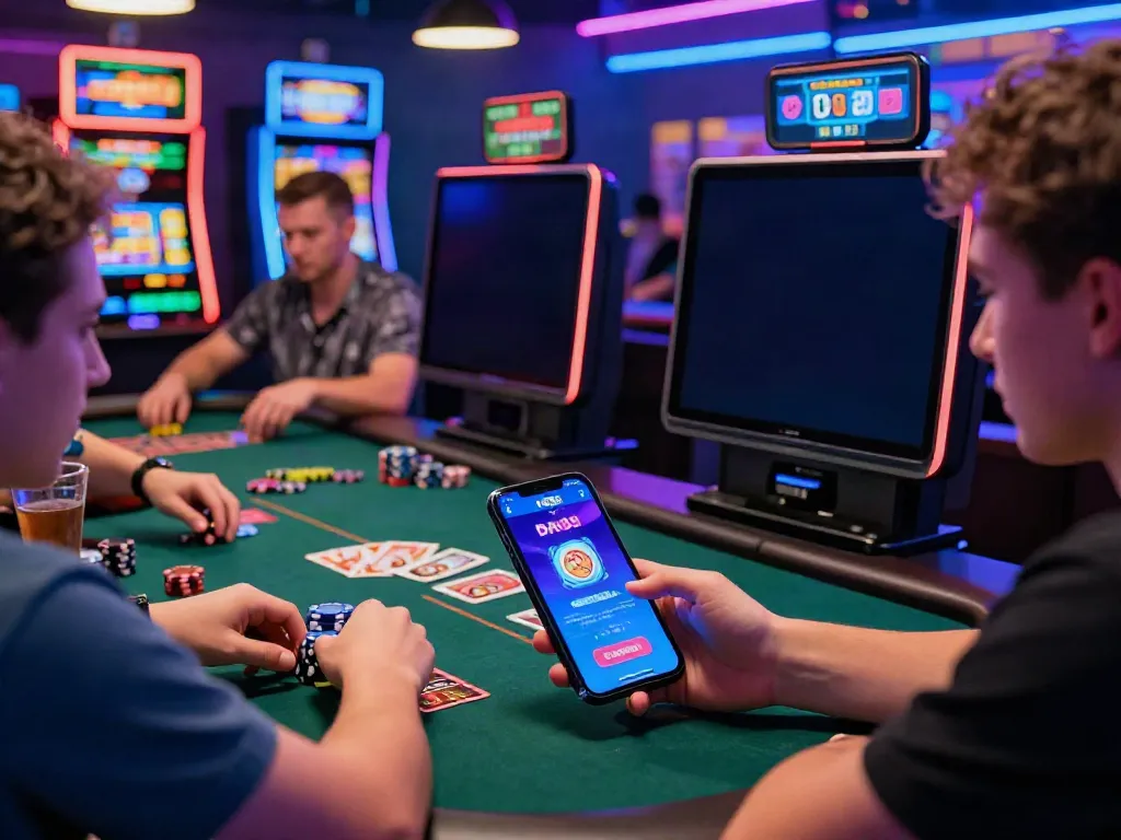 Players enjoying diverse games at DA88 online casino with engaging atmosphere