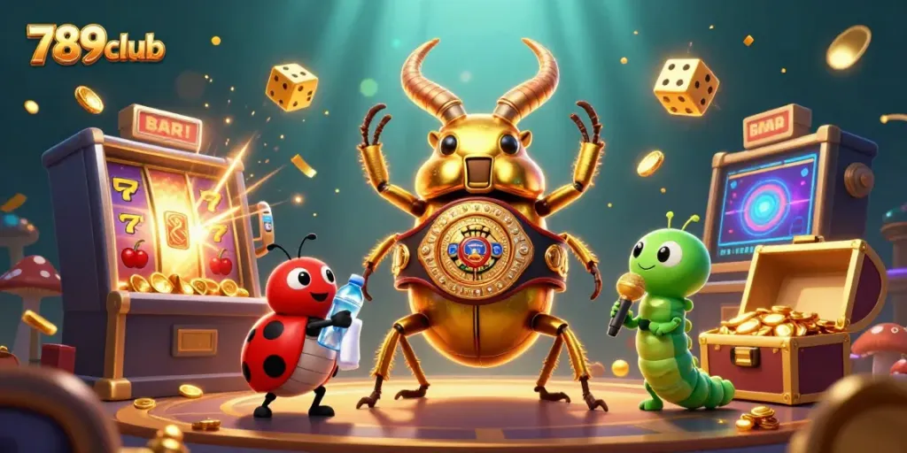 Experience the excitement of slots at 789club with a vibrant 3D casino scene.
