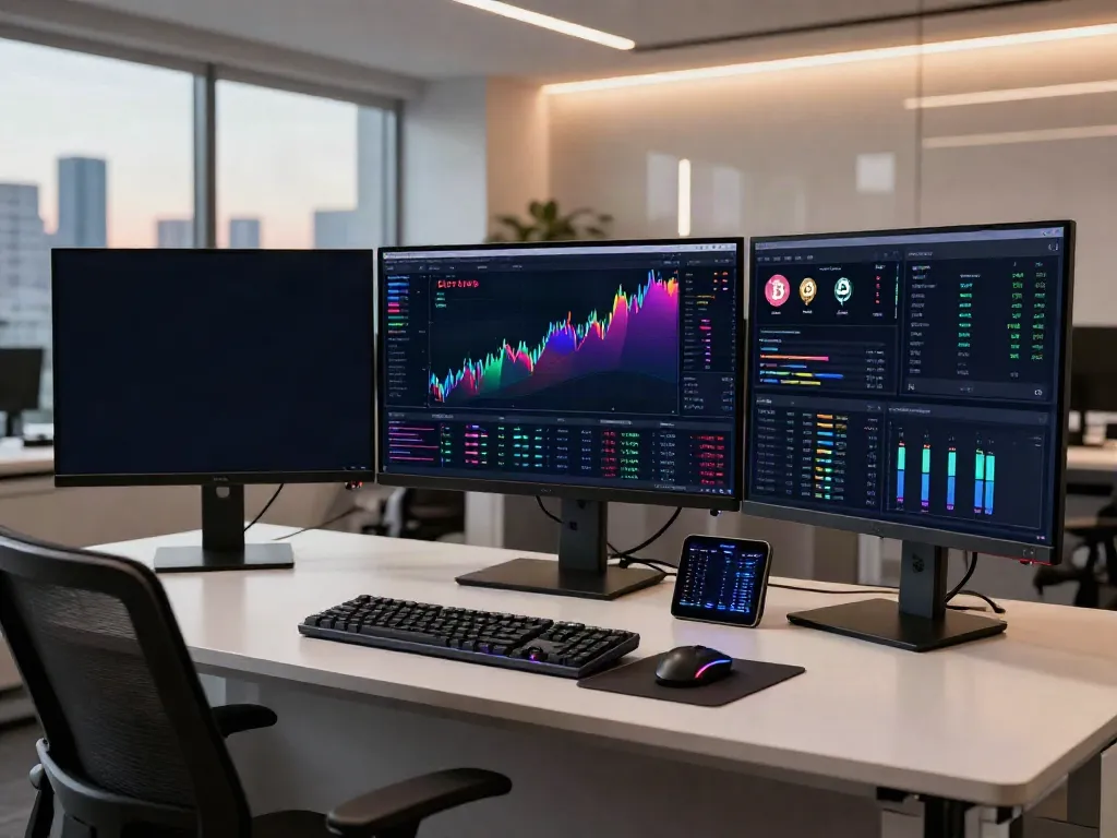 Official website trading setup displaying cryptocurrency market data and DeFi analytics.
