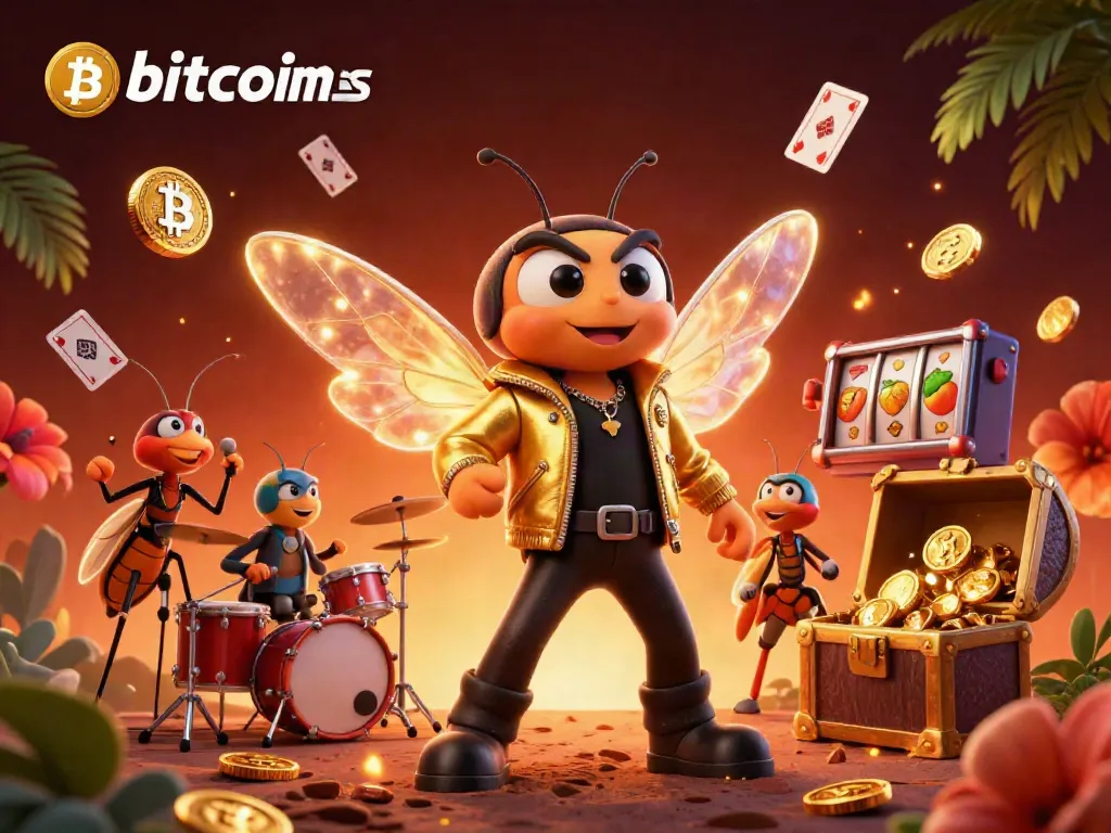 Engage in the vibrant world of bitcoin casinos with 3D cartoon characters and dynamic gaming elements.