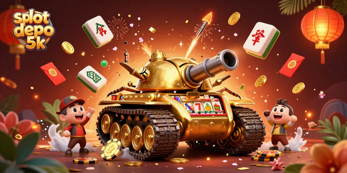 Spin and win with slot depo 5k featuring a dynamic golden beetle tank casino.