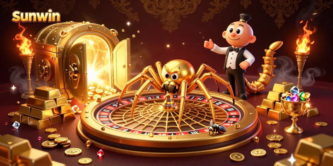 Spin with sunwin: Experience the thrill of roulette with glittering gold and gems.