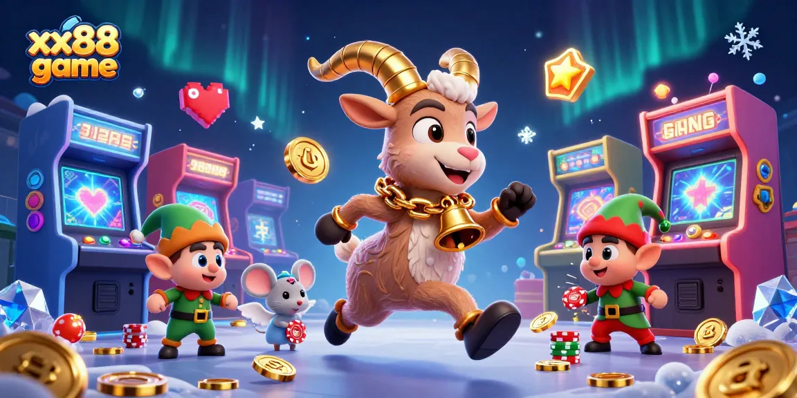 Experience the thrill of xx88 game in a holiday-themed animated casino with dynamic characters.